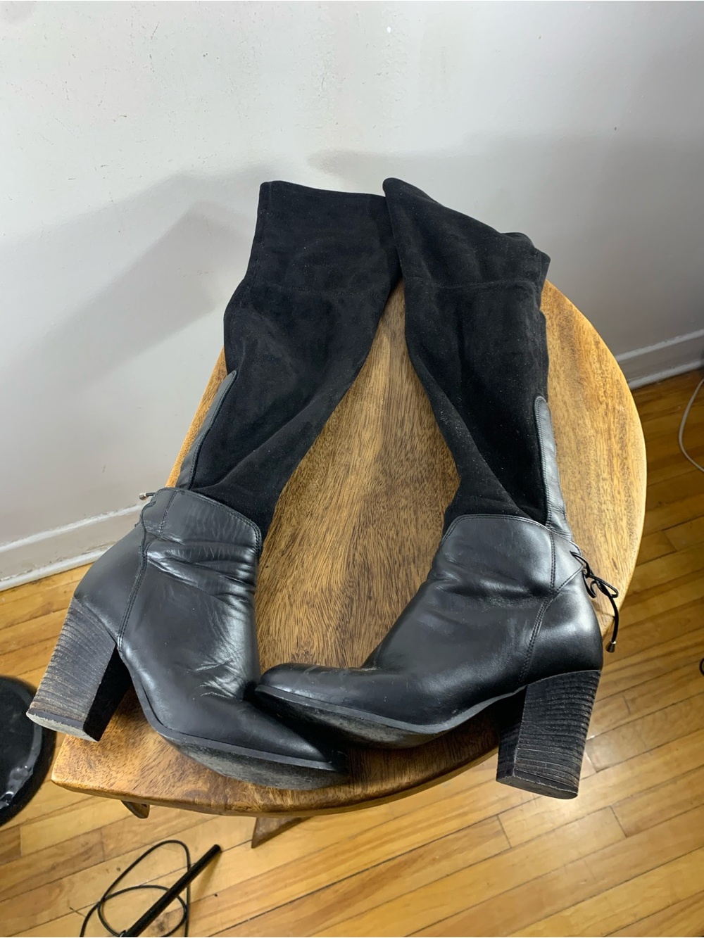 Rudsak over the knee suede and leather heeled boots